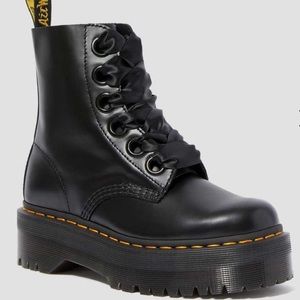 Dr Marten - MOLLY WOMEN'S LEATHER PLATFORM BOOTS